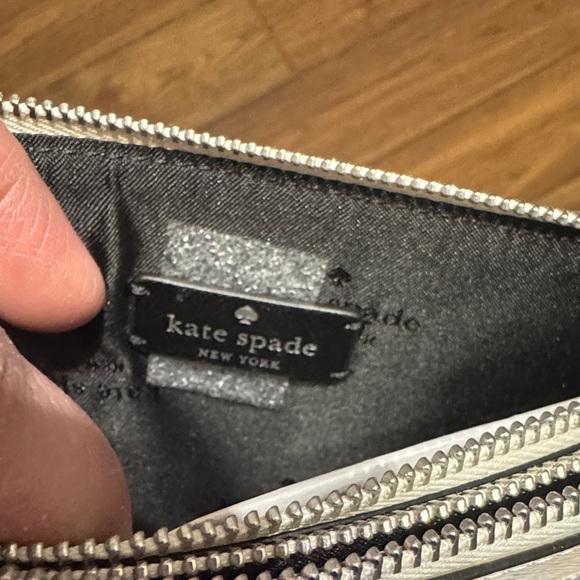 kate spade Cream and Gray Clutch